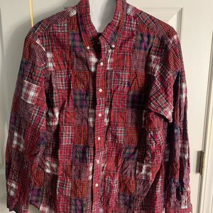 Ralph Lauren Red and Blue Plaid Button Down Shirt